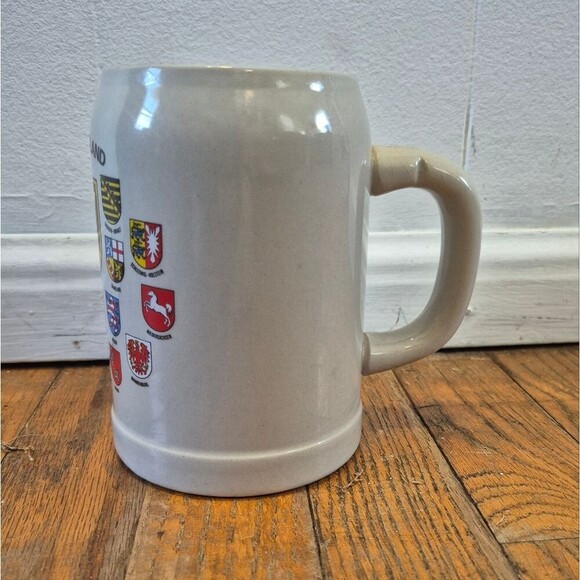 Vintage Deutschland Ceramic Beer Stein with Crest Design - Picture 2 of 9